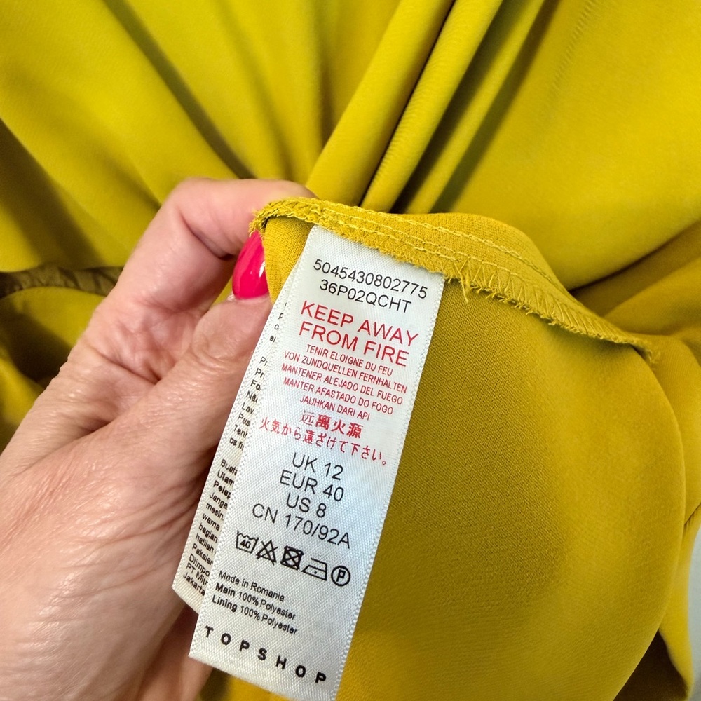 Topshop Yellow Cutout Jumpsuit - Picture 9 of 16